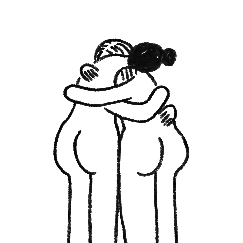 Lady Hug Print - PABOOM