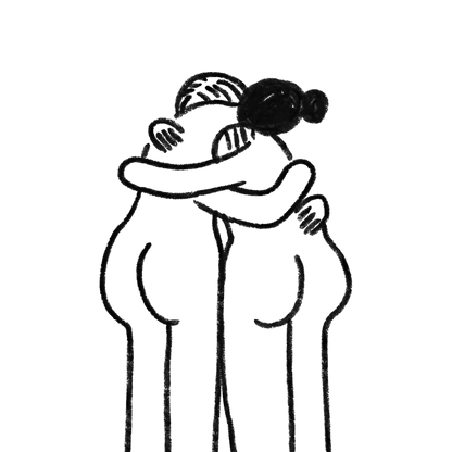 Lady Hug Print - PABOOM