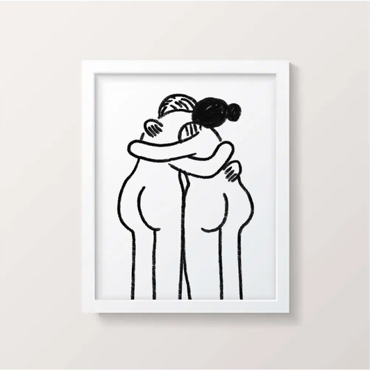 Lady Hug Print - PABOOM