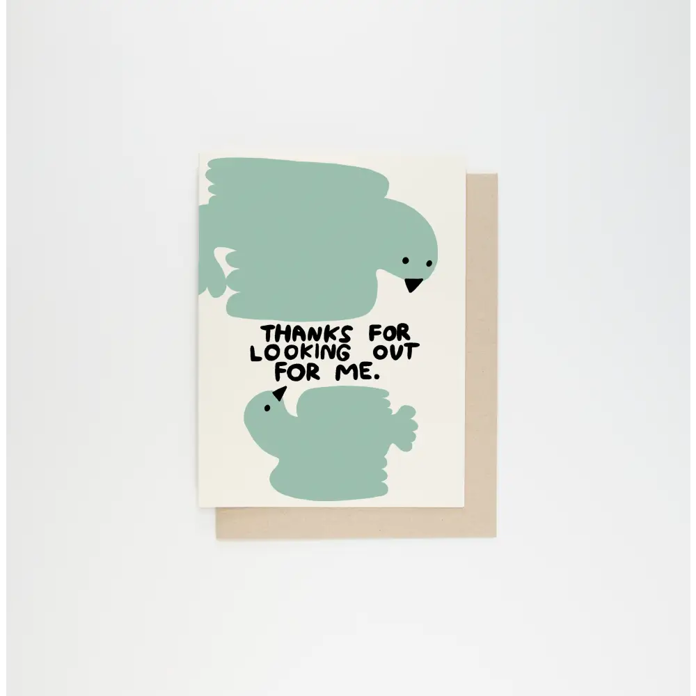 Thanks For Looking Out For Me Card - PABOOM