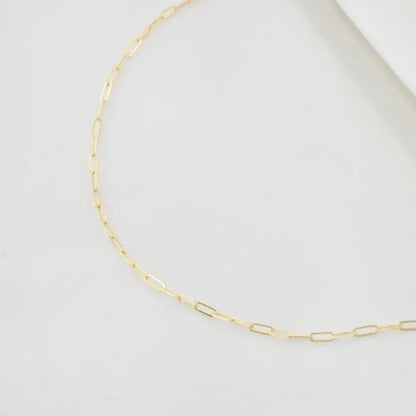 PETITE GOLD - Paperclip Chain 16’’ / Gold Filled