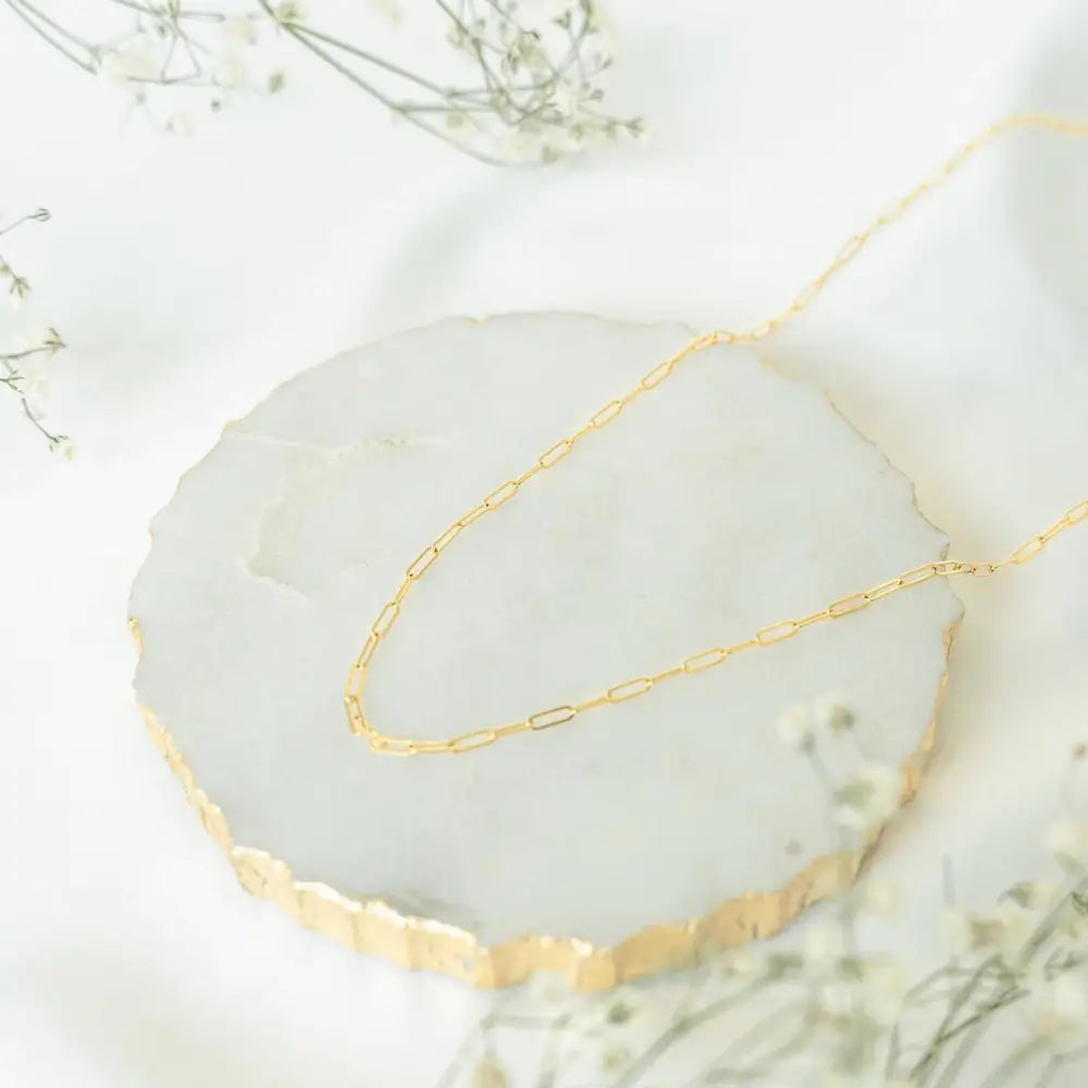 PETITE GOLD - Paperclip Chain 16’’ / Gold Filled