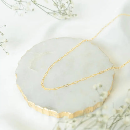 PETITE GOLD - Paperclip Chain 16’’ / Gold Filled