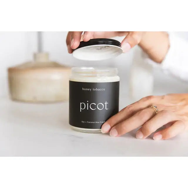 Picot Candle Honey Tobacco Black - PABOOM