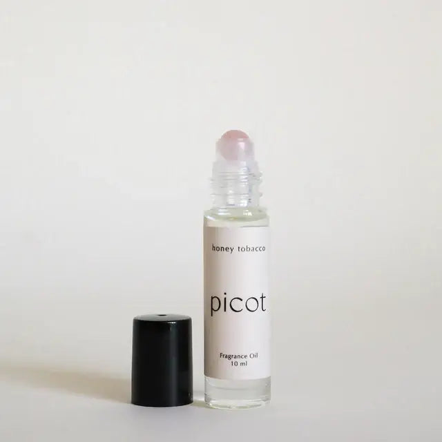 Picot Honey Tobacco Crystal Roller - Rose Quartz - PABOOM