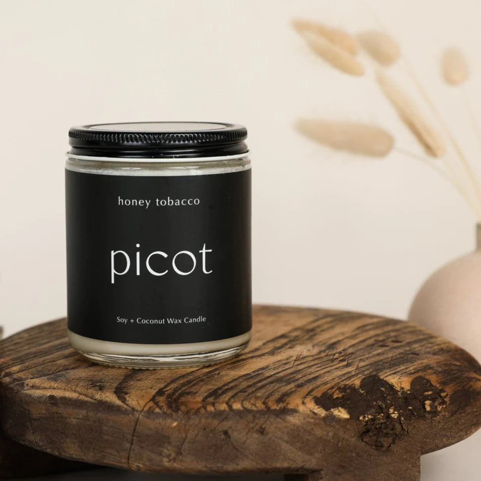 Picot Candle Honey Tobacco Black