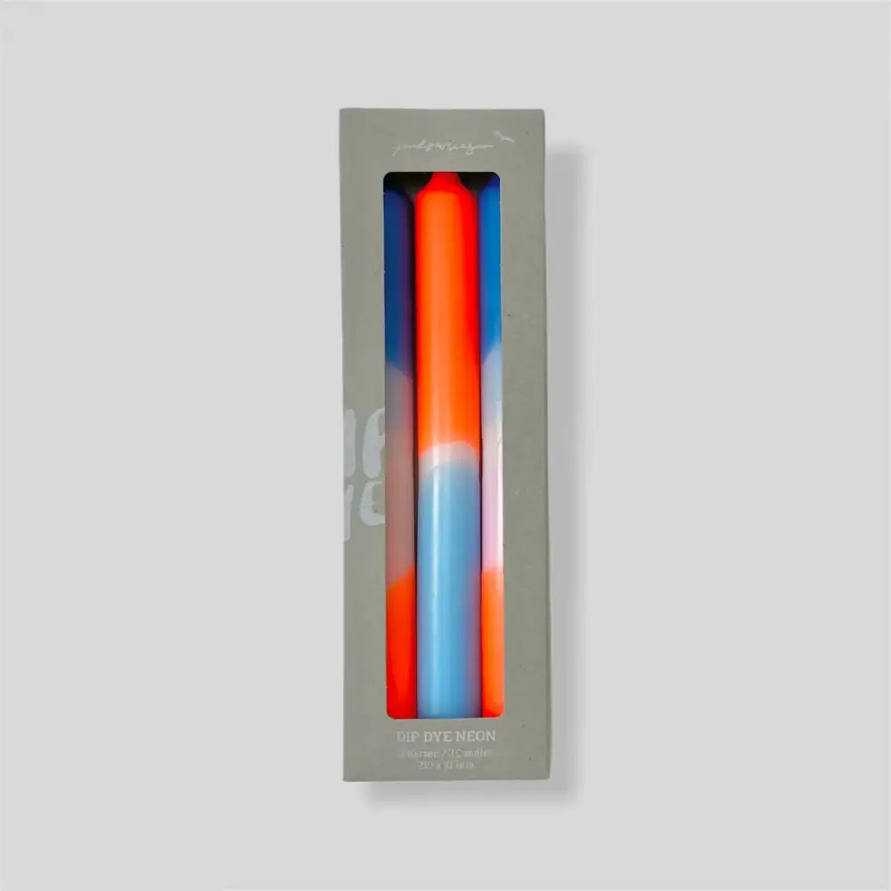 Coral Playa Dip Dye Neon Candles - PABOOM