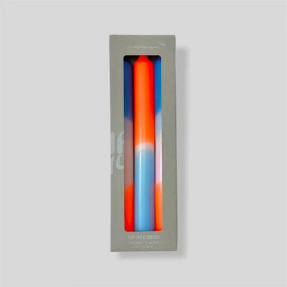 Coral Playa Dip Dye Neon Candles - PABOOM