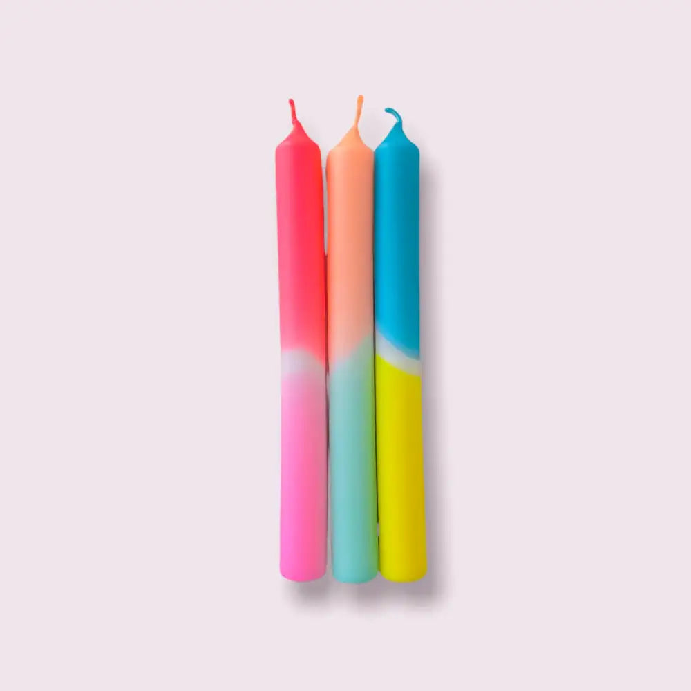 Lovin' South Beach Dip Dye Neon Candles - PABOOM
