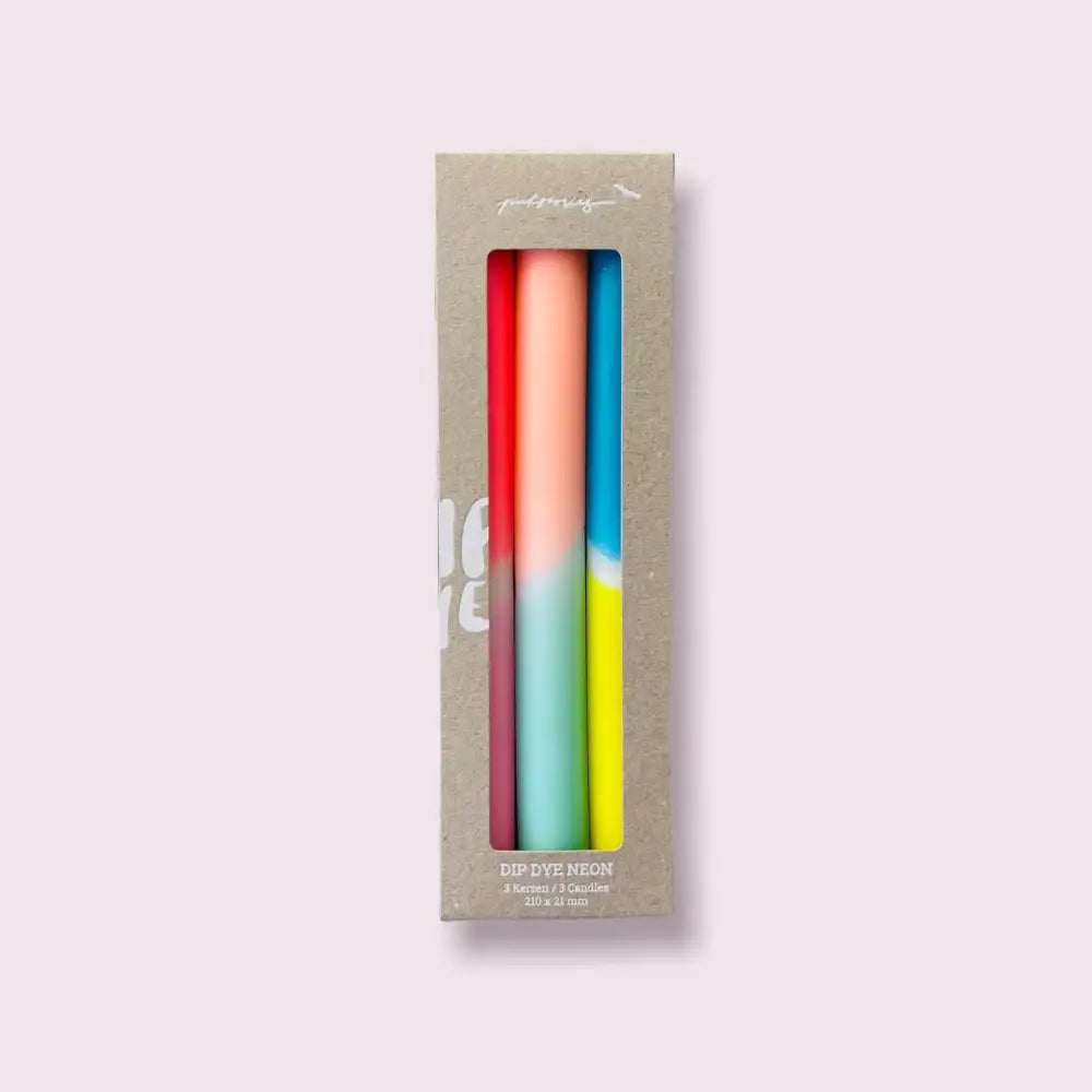Lovin' South Beach Dip Dye Neon Candles - PABOOM