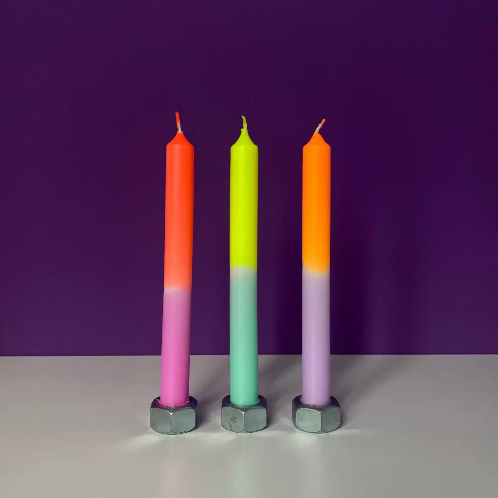 Pink Stories - Pastel Tulips Dip Dye Neon Candles