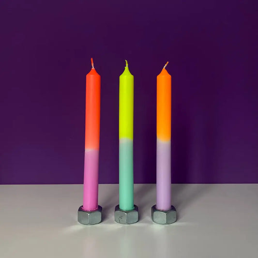 Pink Stories - Pastel Tulips Dip Dye Neon Candles