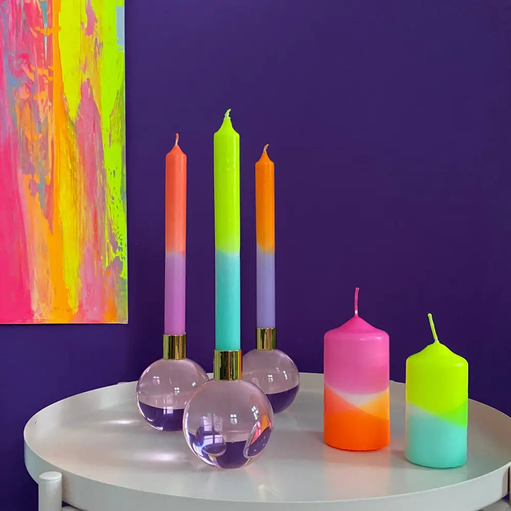 Pink Stories - Pastel Tulips Dip Dye Neon Candles
