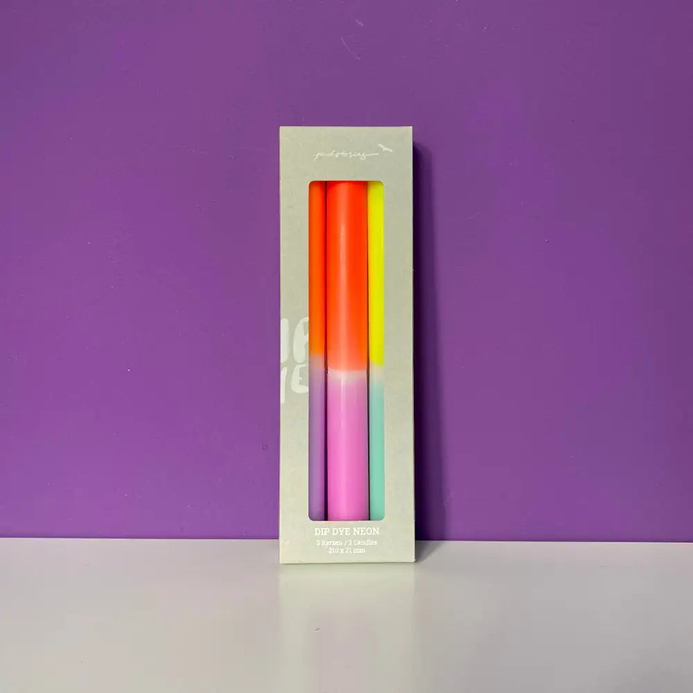 Pink Stories - Pastel Tulips Dip Dye Neon Candles
