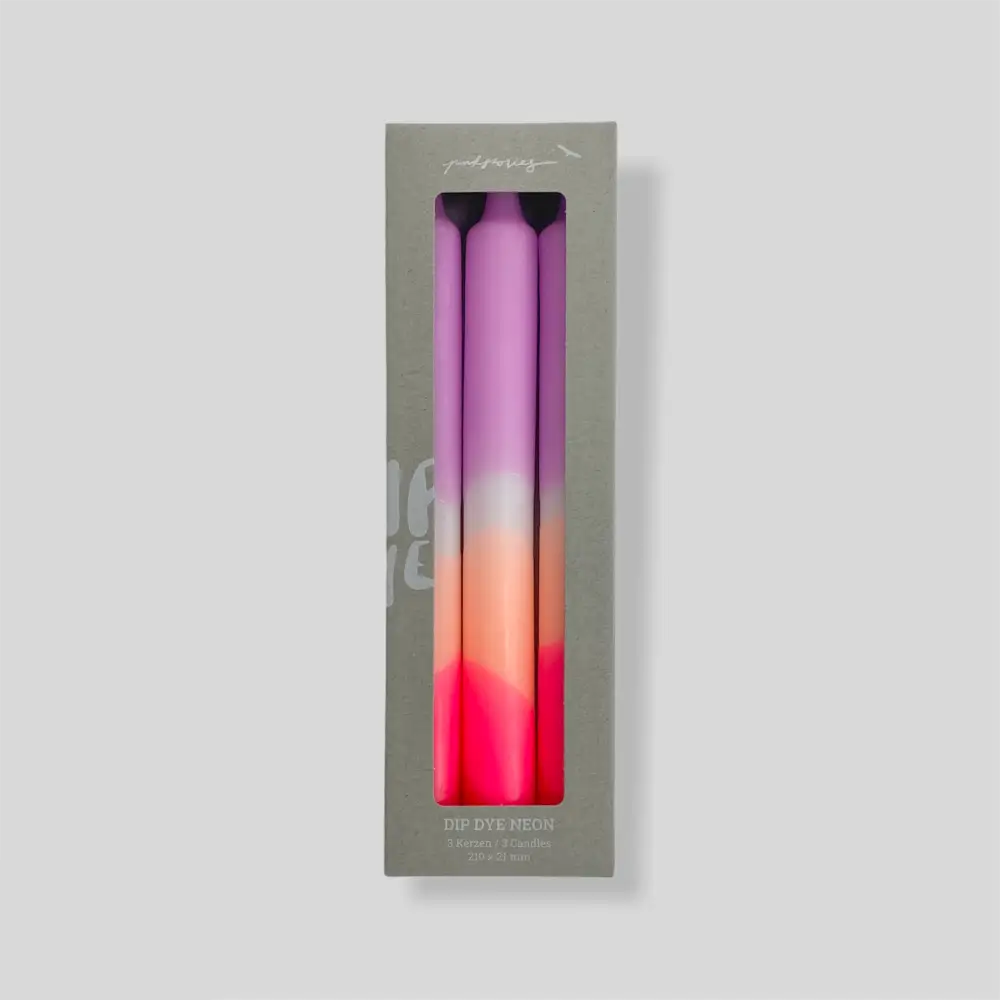 Pink Stories - Plum Mousse Dip Dye Neon Candles