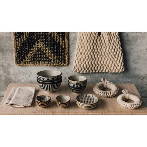 Unite Element dip dish shown individually, displaying the stripe pattern glaze - PABOOM