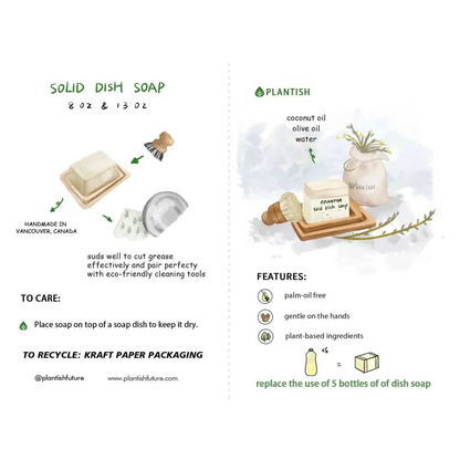 Plantish - Solid Dish Soap Bar (8oz)