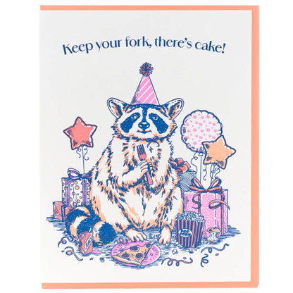 Porchlight Press Letterpress - Birthday Raccoon Card