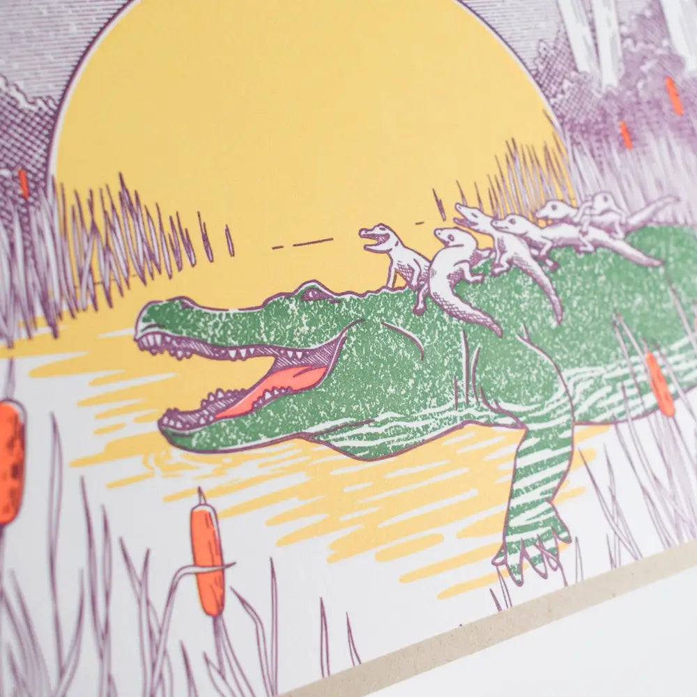 Porchlight Press Letterpress - Card: Father’s Day Croc Dad Greeting Card