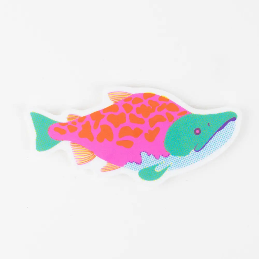 Porchlight Press Letterpress - Sticker: Vibrant Salmon