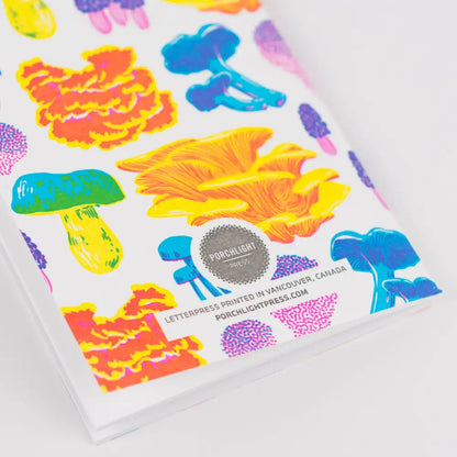Porchlight Press Letterpress - Vibrant Life Series - Fruiting Fungi Pocket Notebook
