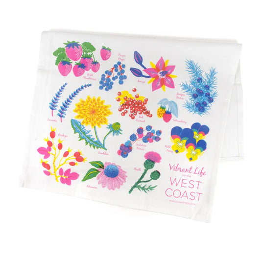 Porchlight Press Letterpress - Vibrant Life Series - Herbals Tea Towel