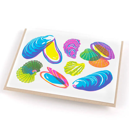 Porchlight Press Letterpress - Vibrant Life Series - Molluscs Card Single