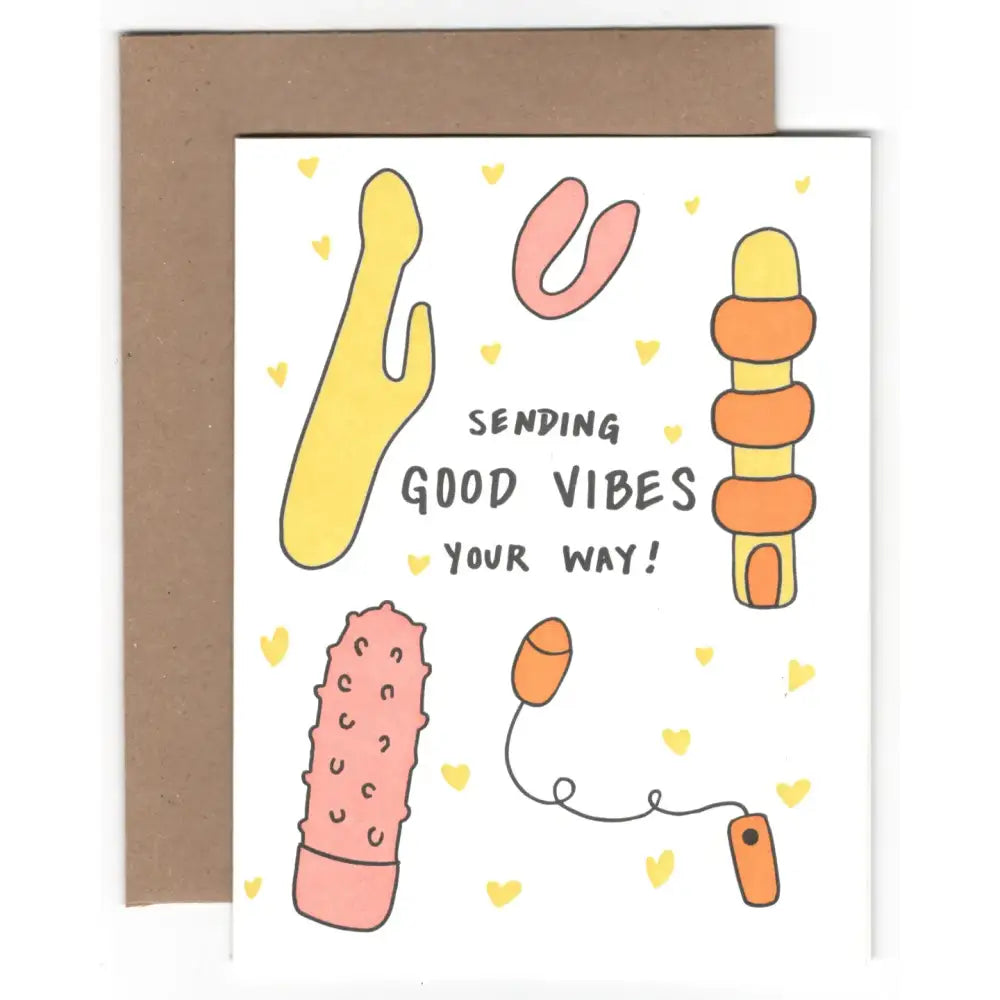 Good Vibes Letterpress Card - PABOOM