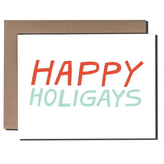 Happy Holigays Letterpress Card - PABOOM