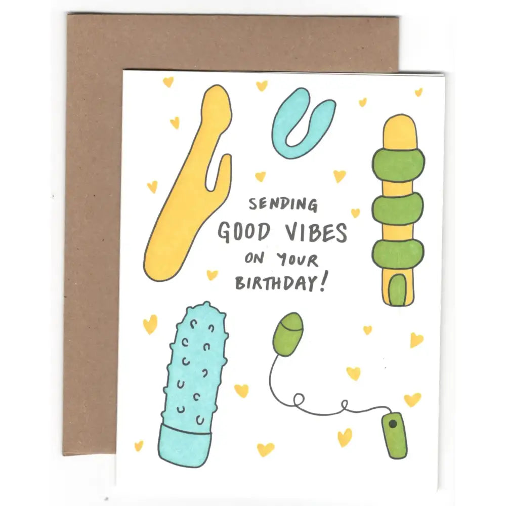 Power and Light Press - Letterpress Card - humorous birthday card illustrations sex