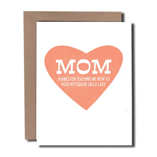 Mom Liquor Letterpress Card - PABOOM