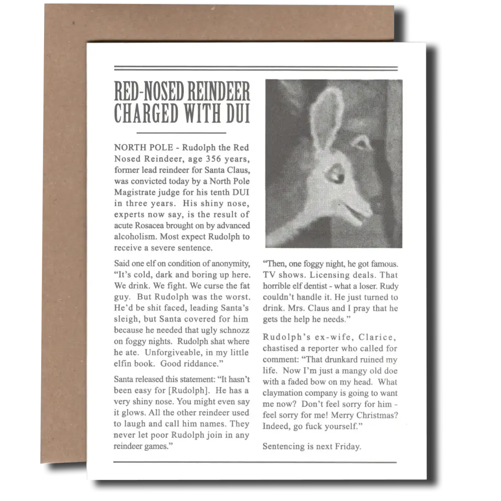 Power and Light Press - Rudolph/DUI Holiday Card Set