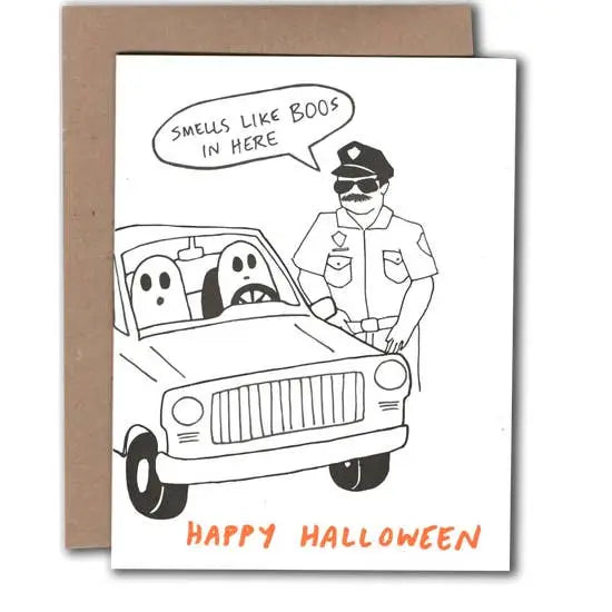 Smells Like Boos Letterpress Card - PABOOM