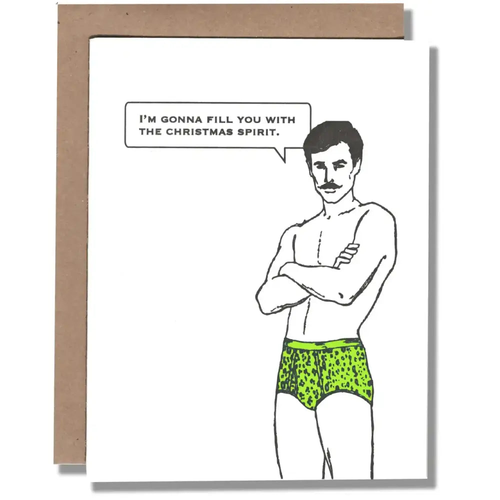 Xmas Spirit Letterpress Card - PABOOM