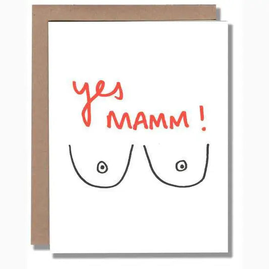 Yes Mamm Letterpress Card - PABOOM