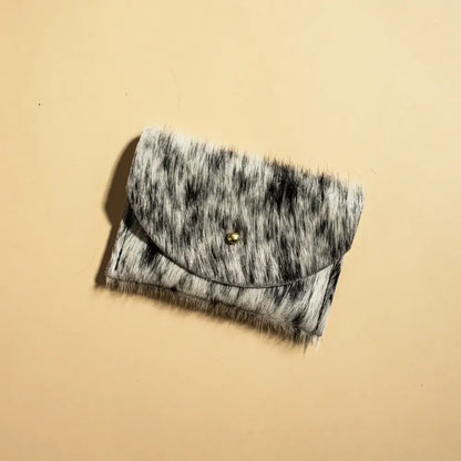 Salt + Pepper Hair on Hide Cardholder - PABOOM