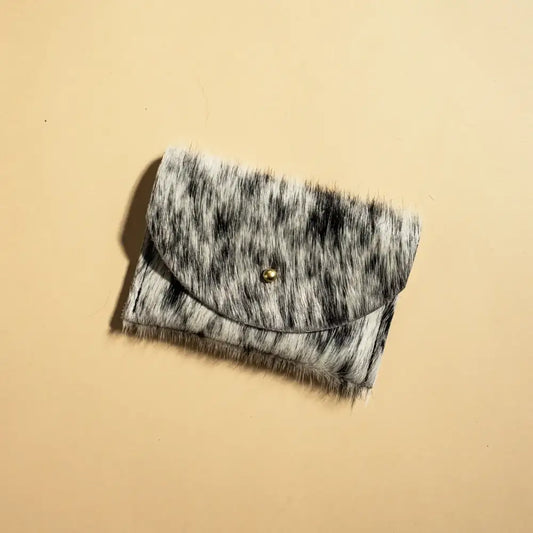 Salt + Pepper Hair on Hide Cardholder - PABOOM