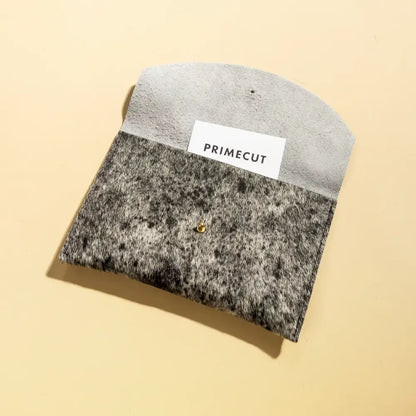 Salt + Pepper Hair on Hide Envelope Pouch - PABOOM