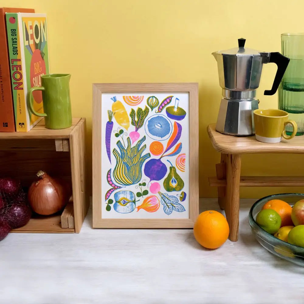 Roots, Fruits & Shoots - A4 Risograph Print - PABOOM