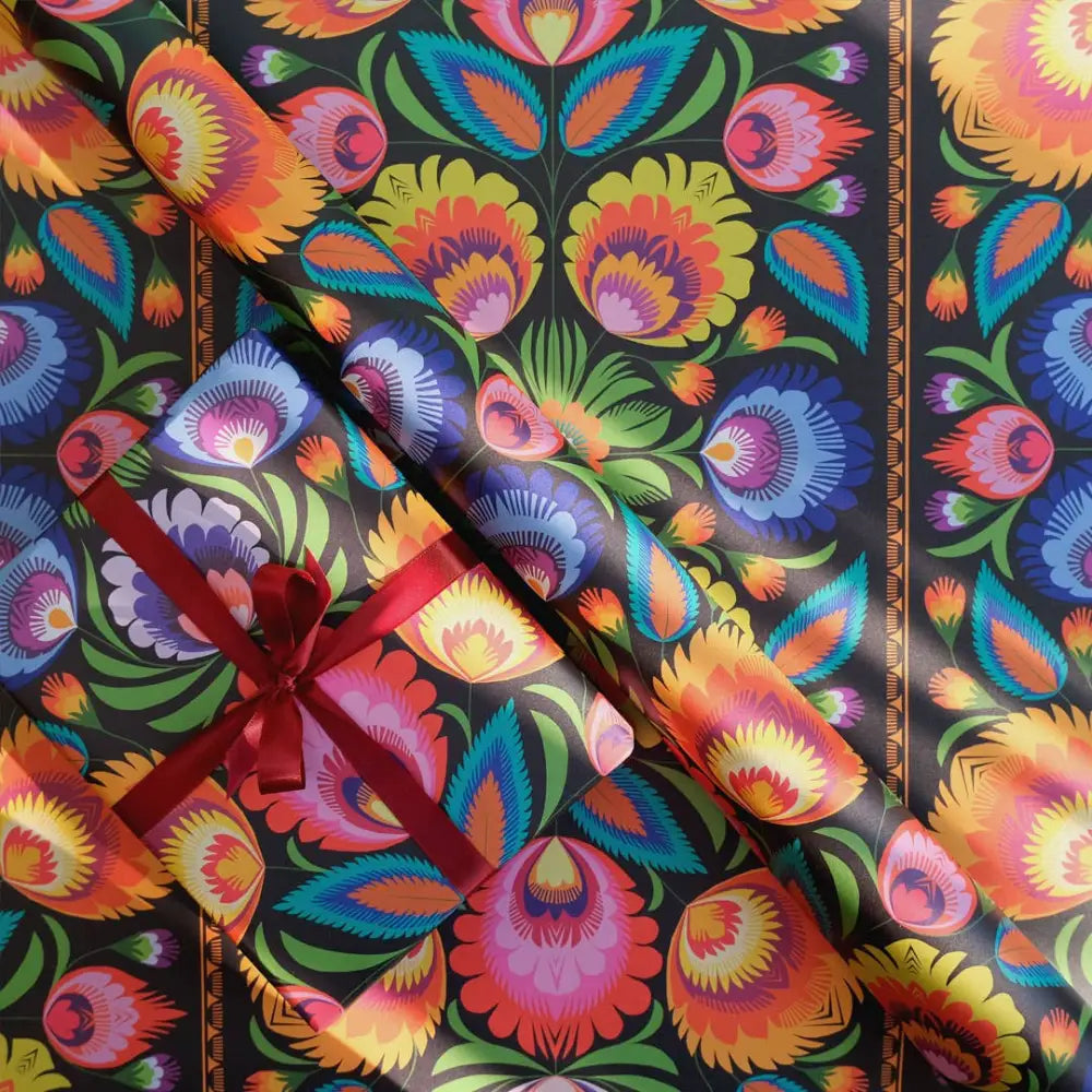 Wycinanki Folk Art Gift Wrap - PABOOM