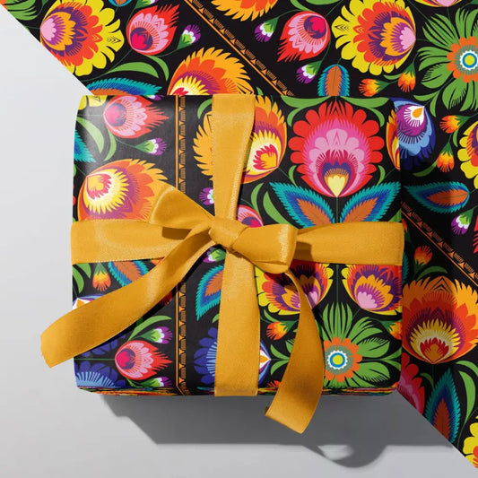 Wycinanki Folk Art Gift Wrap - PABOOM