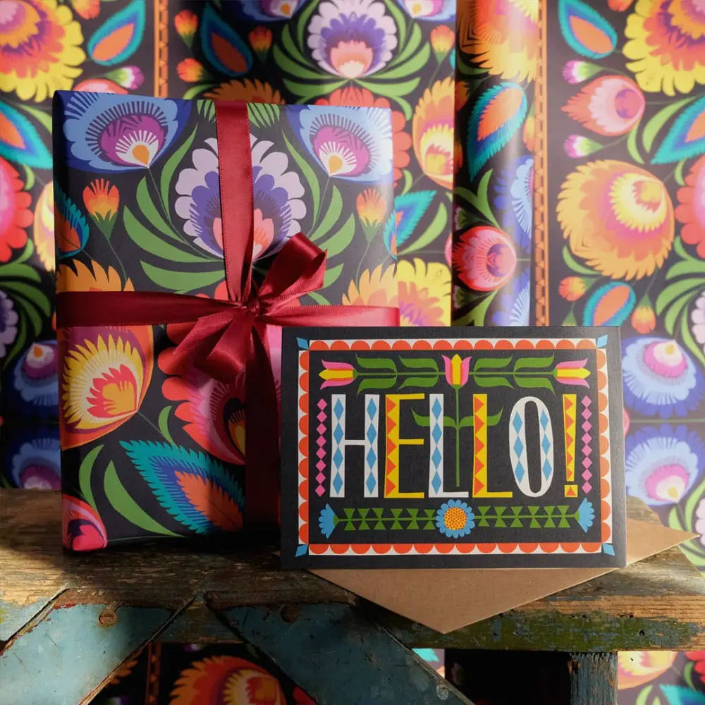 Wycinanki Folk Art Gift Wrap - PABOOM
