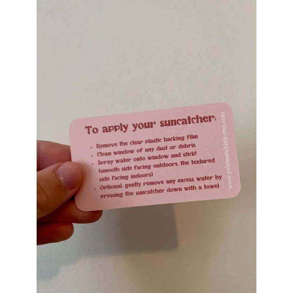 Prismatic Kitty - Botanical Suncatcher | Window Cling | Rainbow Maker Sticker