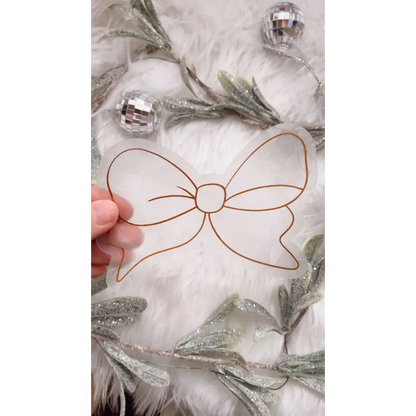 Prismatic Kitty - Bow Suncatcher Sticker | Children’s Decor | Holiday Cling