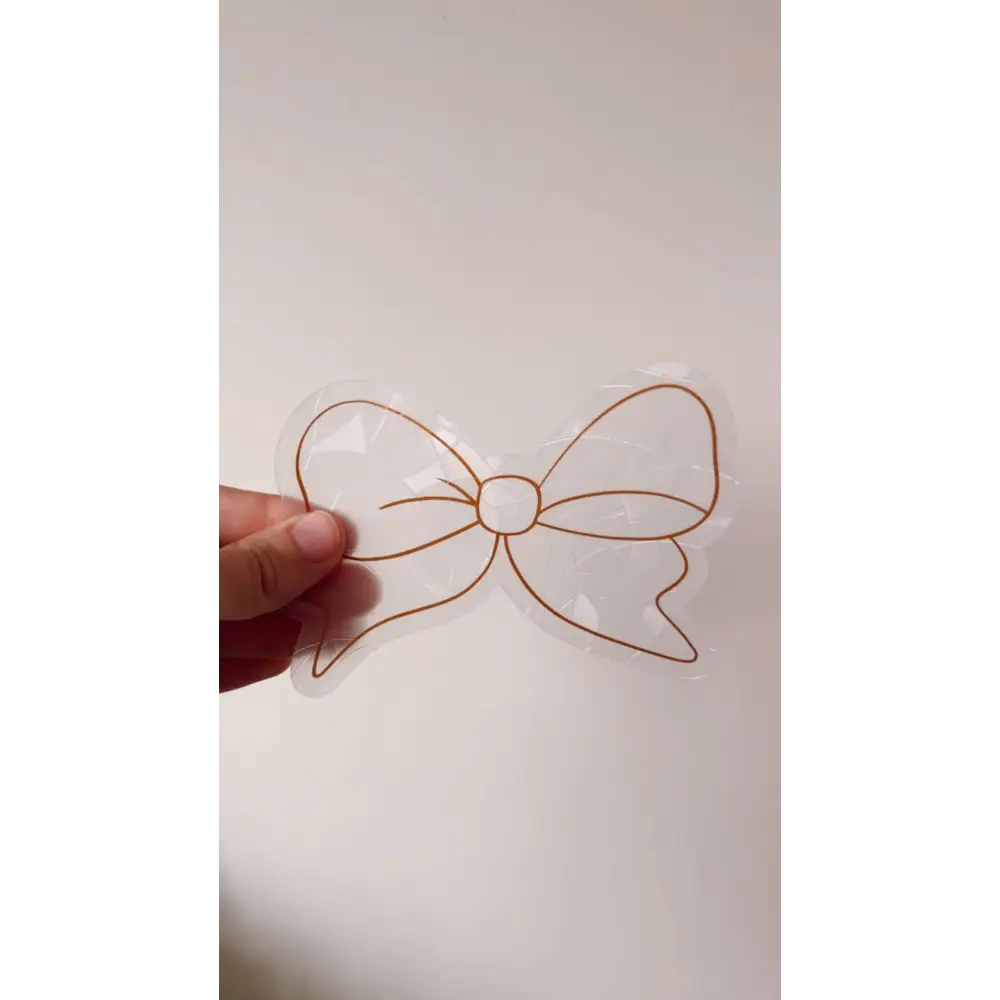 Prismatic Kitty - Bow Suncatcher Sticker | Children’s Decor | Holiday Cling