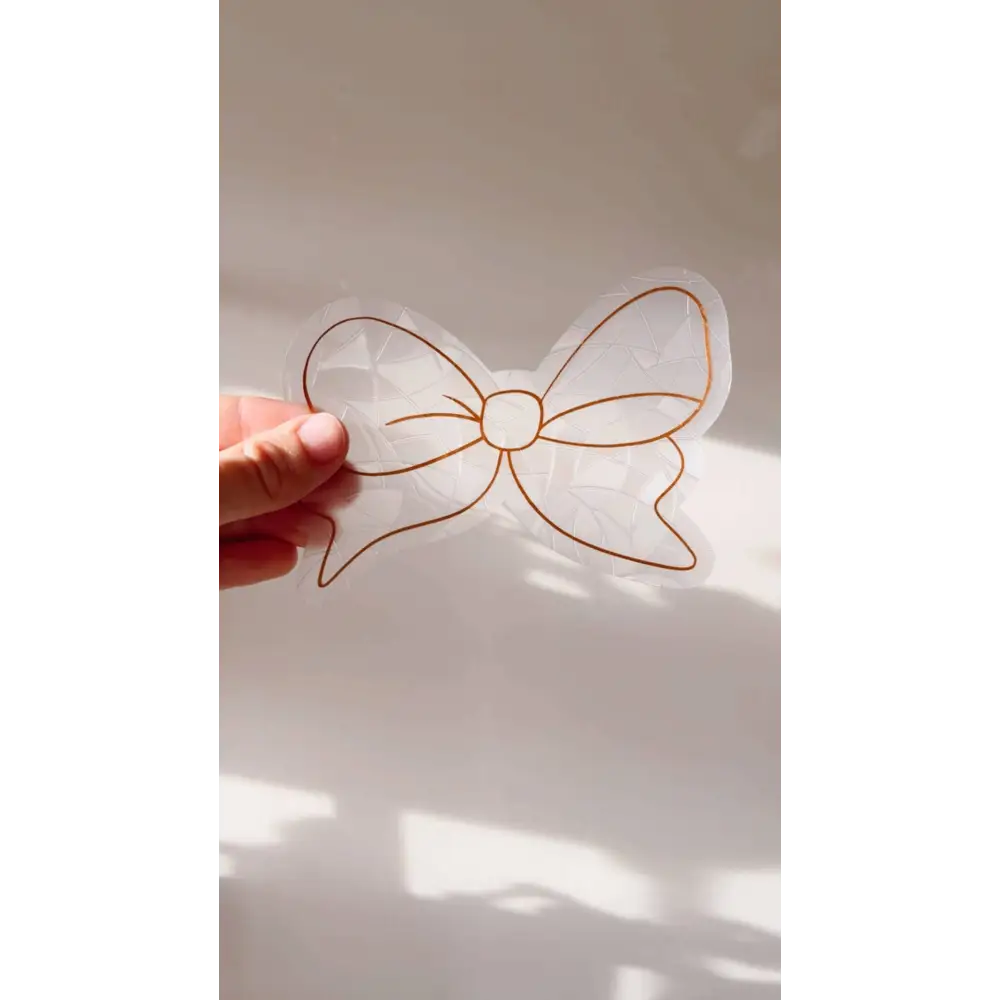 Prismatic Kitty - Bow Suncatcher Sticker | Children’s Decor | Holiday Cling