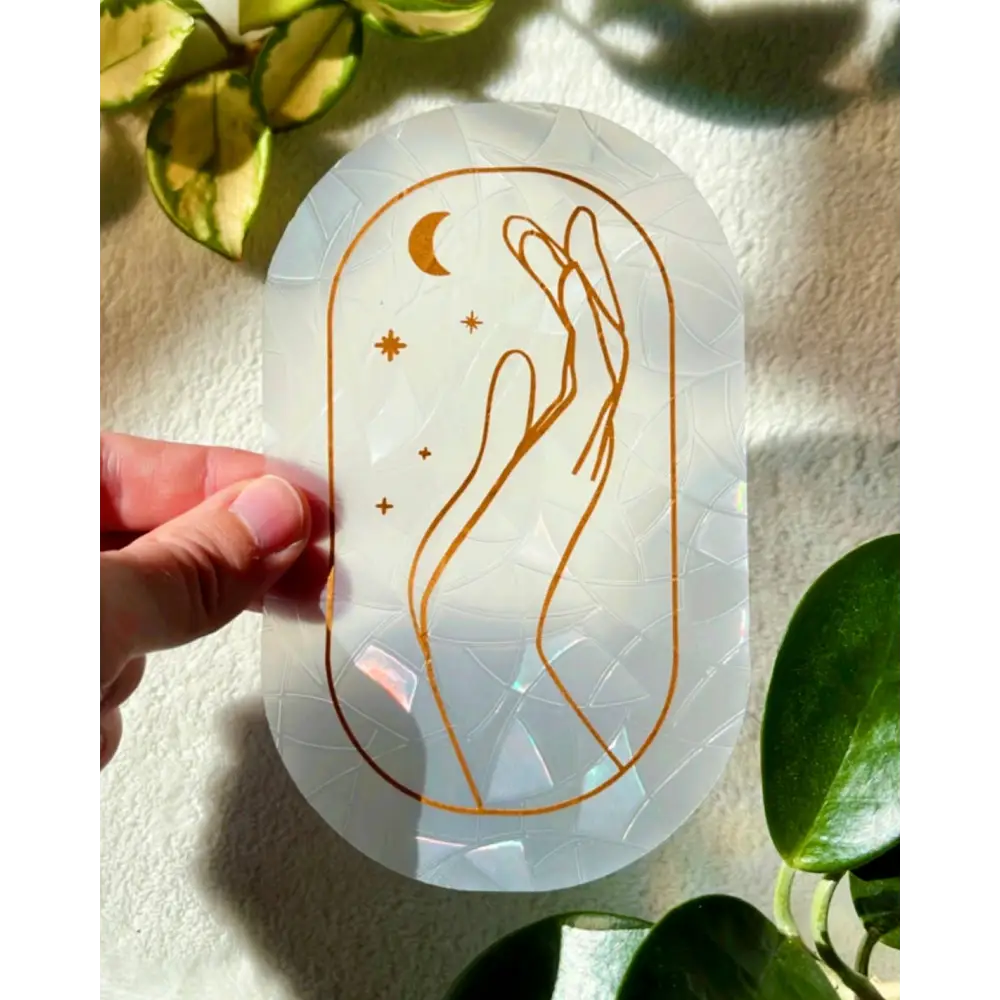 Prismatic Kitty - Celestial Magic Suncatcher Sticker | Window Cling | Witchy
