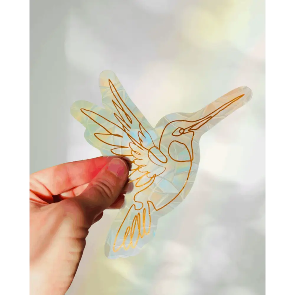 Hummingbird Suncatcher | Window Cling | Rainbow Sticker