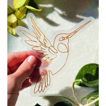 Prismatic Kitty - Hummingbird Suncatcher | Window Cling | Rainbow Sticker