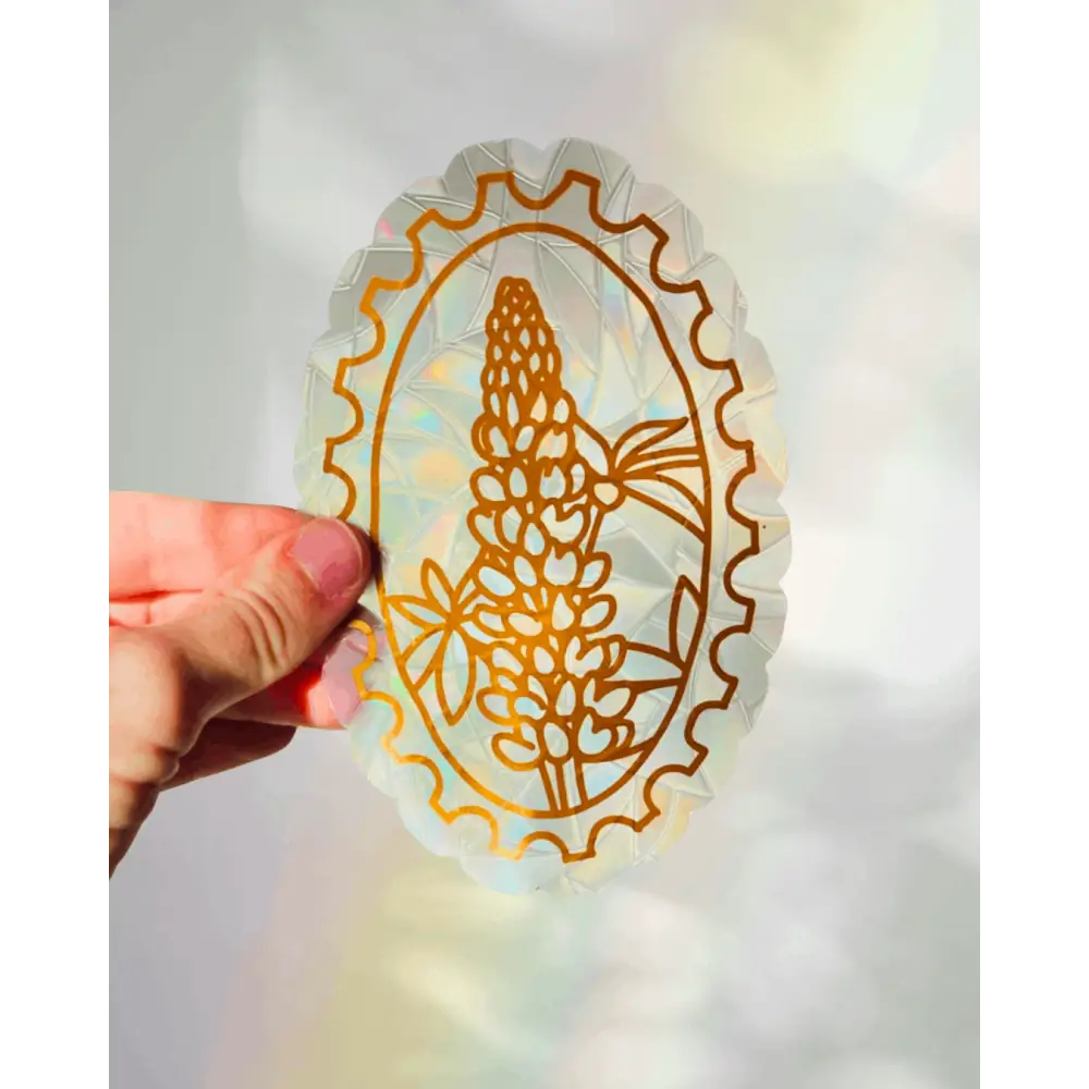 Lupins Suncatcher Sticker | Wildflower Window Cling | Gift